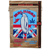 Sturdy Malvinas & Falklands Penguin Drawstring Burlap Storage Bag